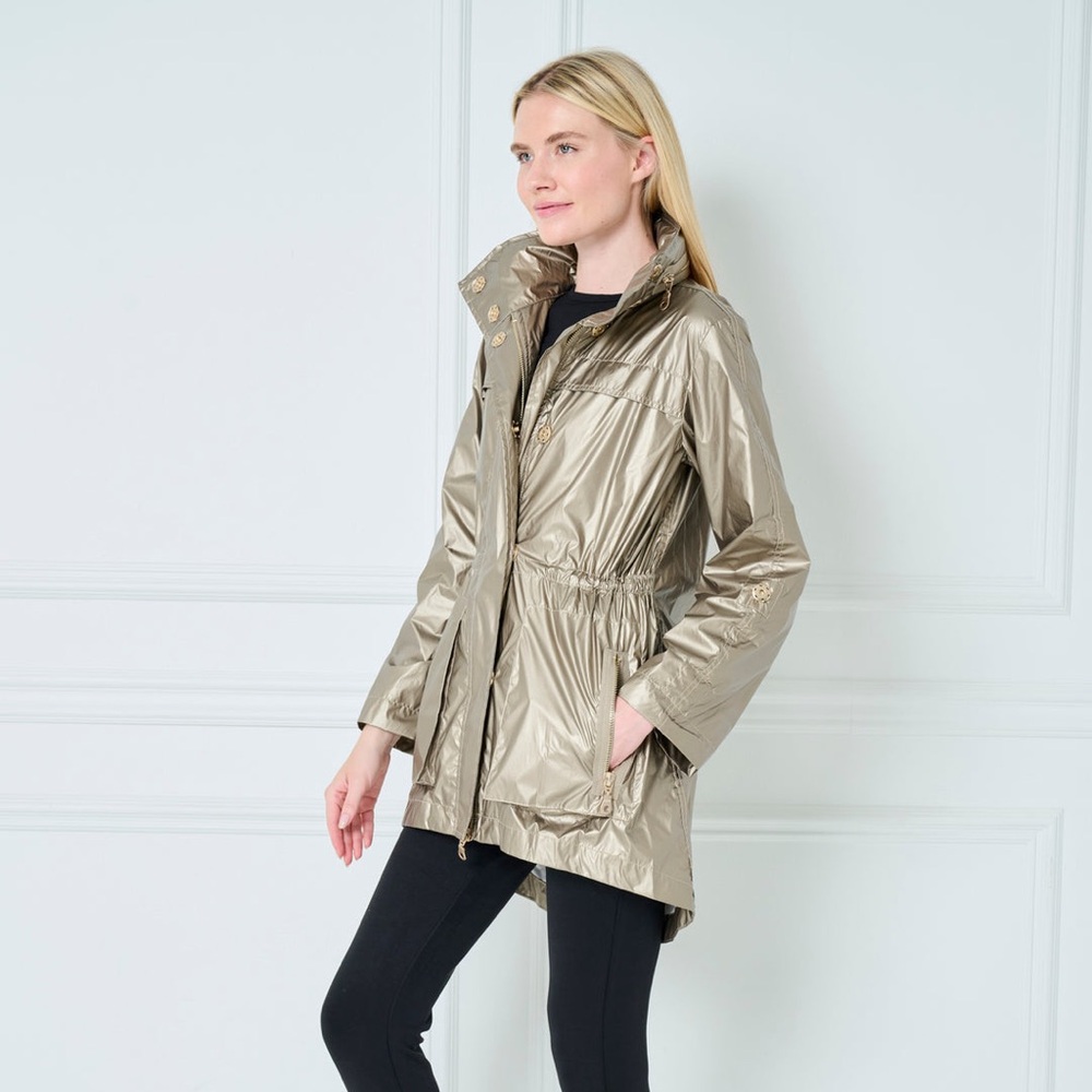 ANORAK Metallic Gold Utility Jacket, Size: Small - Picture 3 of 6